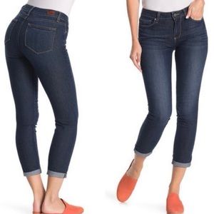 PAIGE Straight Dark Wash Crop Jeans Sz 27